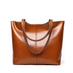 Women Commute Large Capacity Good Quality Genuine Leather Tote Bag