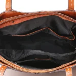 Women Commute Large Capacity Good Quality Genuine Leather Tote Bag - Image 3