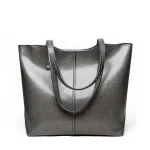 Women Commute Large Capacity Good Quality Genuine Leather Tote Bag - Image 7