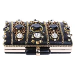 Women Top Grade Big Size Acrylic Gemstone Rectangle Evening Bag - Image 5