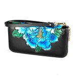 Women Fashion Embossing Decorative Zipper Leather Purse - Image 4