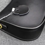 Women Fashion Solid Color Zipper Metal Decorative Genuine Leather Bag - Image 5