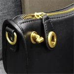 Women Fashion Solid Color Zipper Metal Decorative Genuine Leather Bag - Image 8