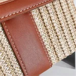Women Fashion Color Blocking Metal Decorative Crossbody Bag - Image 5