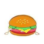 Women Creative Hamburger And French Fries Metal Chain Crossbody Bag - Image 2