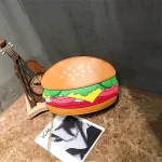 Women Creative Hamburger And French Fries Metal Chain Crossbody Bag - Image 3