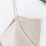 Women Solid Color Large Capacity Canvas Shopping Bag - Image 6