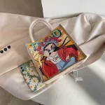 Women Fashion Cartoon Printed Handle Bag - Image 4