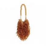 Women Fashion Acrylic Beaded Handle Evening Bag - Image 6