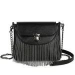 Women Fashion Chain Tassel Square PU Bag - Image 2