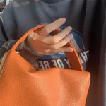 Women Unique Solid Color PU Handle Square Bag - Image 6