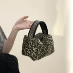 Women Unique Solid Color PU Handle Square Bag - Image 8