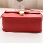 Women Solid Color Metal Lock Clasp Crossbody Bag - Image 4
