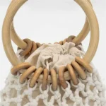Women Simple Drawstring Rope Woven Handle Bag - Image 2