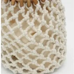 Women Simple Drawstring Rope Woven Handle Bag - Image 3