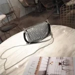 Women Fashion Rhinestone Decorative Small Square Crossbody Bag - Image 4