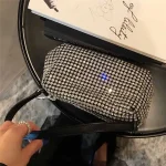 Women Fashion Rhinestone Decorative Small Square Crossbody Bag - Image 5