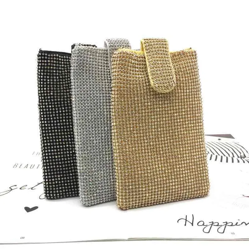 327HB824_120757.webp Women Fashion Rhinestone Decorative Square Evening Bag - Image 1