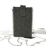 Women Fashion Rhinestone Decorative Square Evening Bag - Image 2