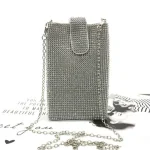 Women Fashion Rhinestone Decorative Square Evening Bag - Image 3