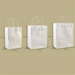 Fashion White Thickened Kraft Paper Gift Bag - Image 2