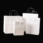 Fashion White Thickened Kraft Paper Gift Bag - Image 6