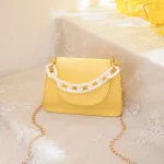 Women Simple Solid Color Crocodile Printed PU Crossbody Bags - Image 2