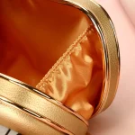 Women Chic Stripe Decoration Solid Color Crossbody Handle Evening Bag - Image 4