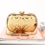Women Chic Stripe Decoration Solid Color Crossbody Handle Evening Bag - Image 7