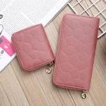 Multi-Card Women Casual Zipper Design Stone Pattern Solid Color Large Capacity Purse - Image 2