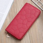 Multi-Card Women Casual Zipper Design Stone Pattern Solid Color Large Capacity Purse - Image 4