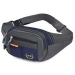 Women Casual Zipper Multi Pocket Design Color Blocking Waist Chest Bag - Image 5