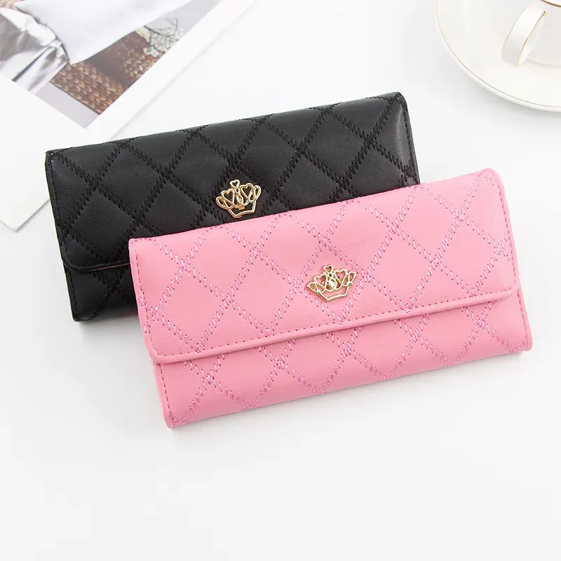 3390FF6_121289.webp Women Casual Stitching Clamshell Design Solid Color Purse - Image 1