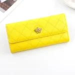 Women Casual Stitching Clamshell Design Solid Color Purse - Image 5
