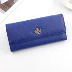 Women Casual Stitching Clamshell Design Solid Color Purse - Image 6