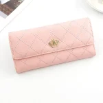 Women Casual Stitching Clamshell Design Solid Color Purse - Image 8