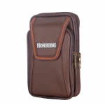 Men Vertical Mobile Phone Bag Double-Layer Zipper Coin Purse - Image 5