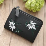 Women Mini Embroidered Zipper Wallet - Image 6
