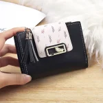 Leaf Women Clutch Tassel Pendant Wallet - Image 3