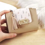 Leaf Women Clutch Tassel Pendant Wallet - Image 6