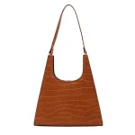 Lady Pure Color PU Leather Retro Casual Handbag - Image 5