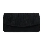 Retro Satin Creased Flap Crossbody Evening Bags - Image 6