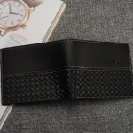 Men Casual Plaid Pattern Solid Color Wallet Business - Image 5