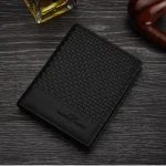 Men Casual Plaid Pattern Solid Color Wallet Business - Image 8
