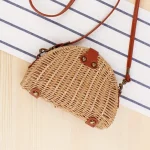 Women Pastoral Woven Beach Crossbody Bag