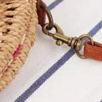 Women Pastoral Woven Beach Crossbody Bag - Image 4