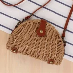 Women Pastoral Woven Beach Crossbody Bag - Image 7