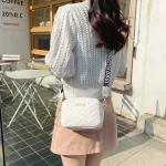Women Fashion Casual Wave Stitch Design Solid Color PU Crossbody Bag - Image 4