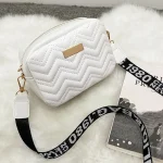 Women Fashion Casual Wave Stitch Design Solid Color PU Crossbody Bag - Image 7