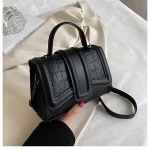 Women Fashion Flap Design Crocodile Pattern PU Crossbody Bag - Image 8
